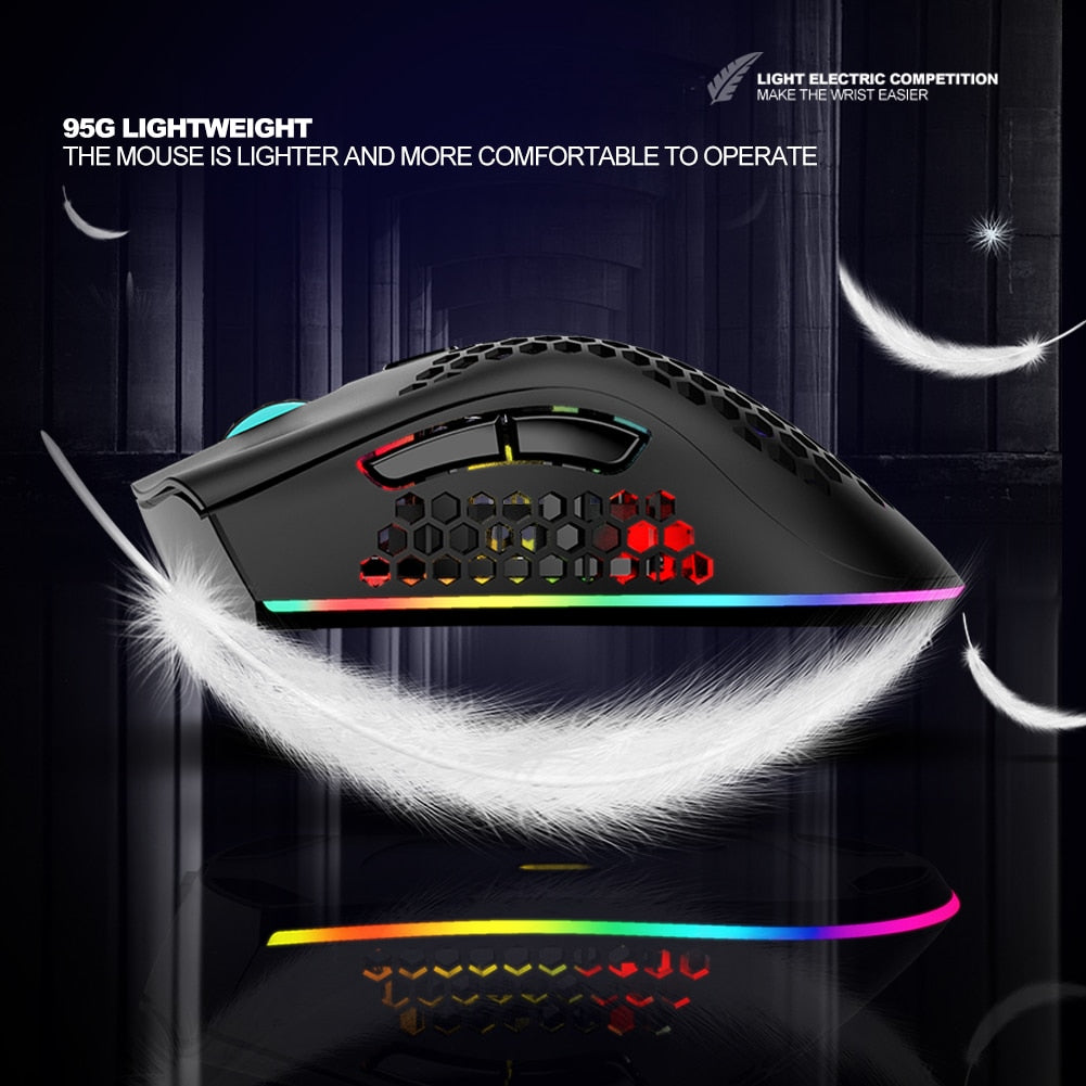 Honeycomb Lightweight Wireless RGB Gaming Mouse