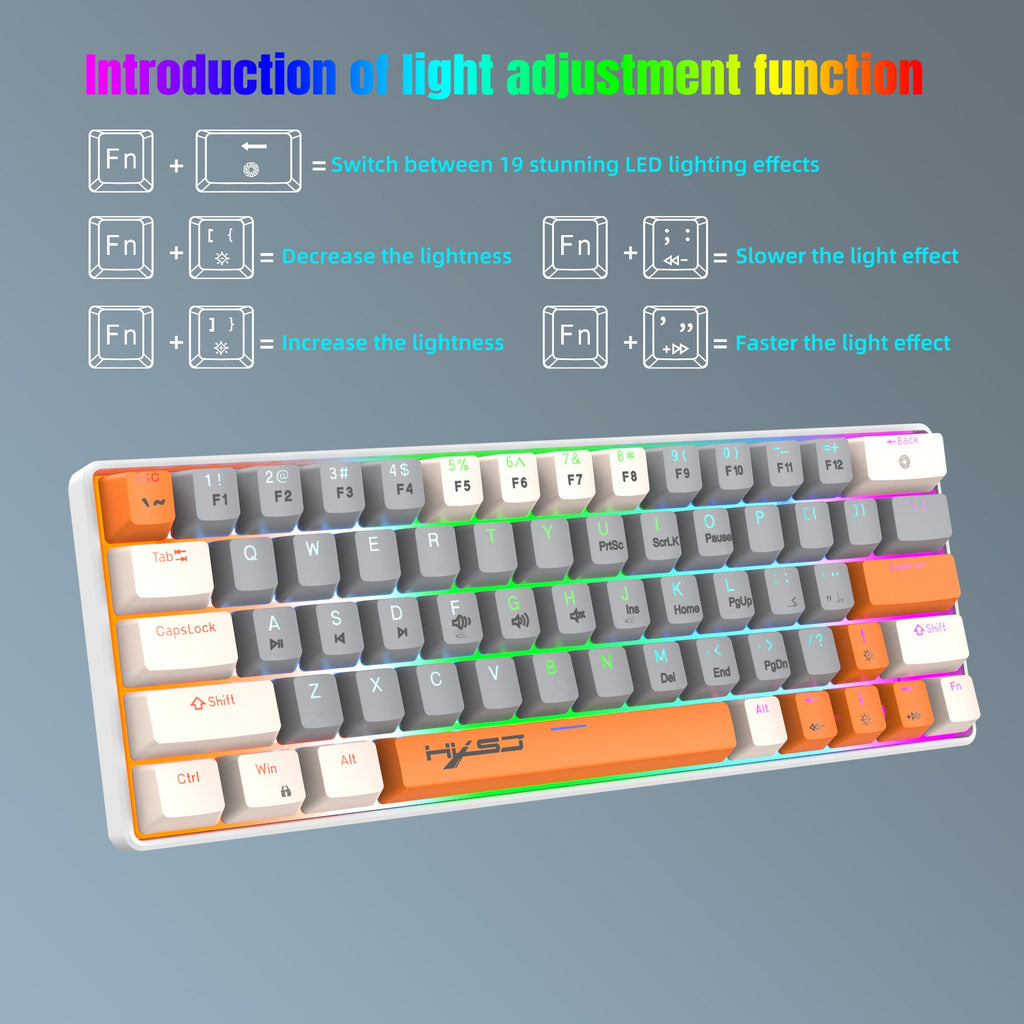 63-Key 60% RGB Mechanical Gaming Keyboard