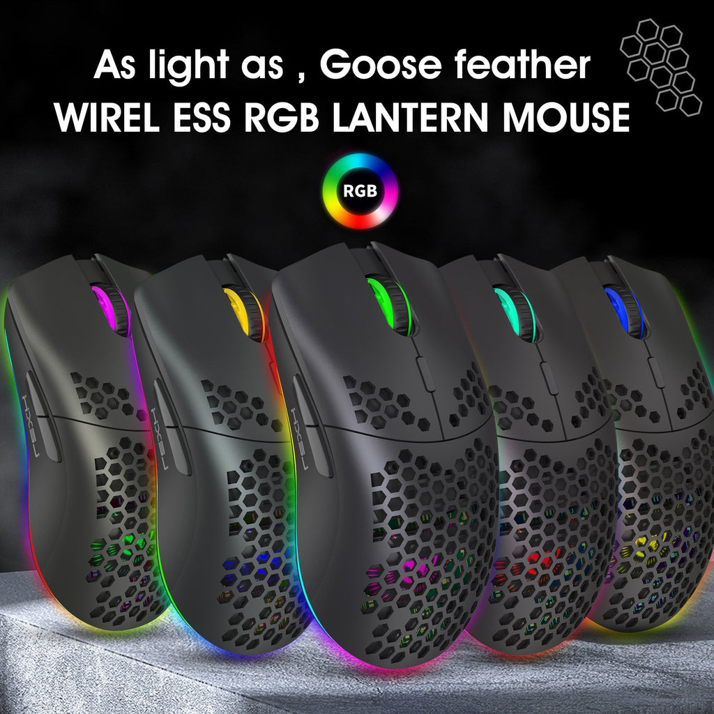 Hollow-Shell Wireless RGB Gaming Mouse
