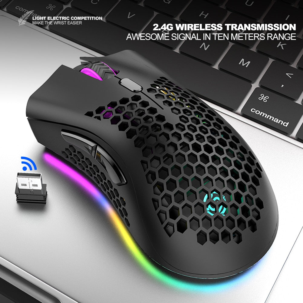 Honeycomb Lightweight Wireless RGB Gaming Mouse