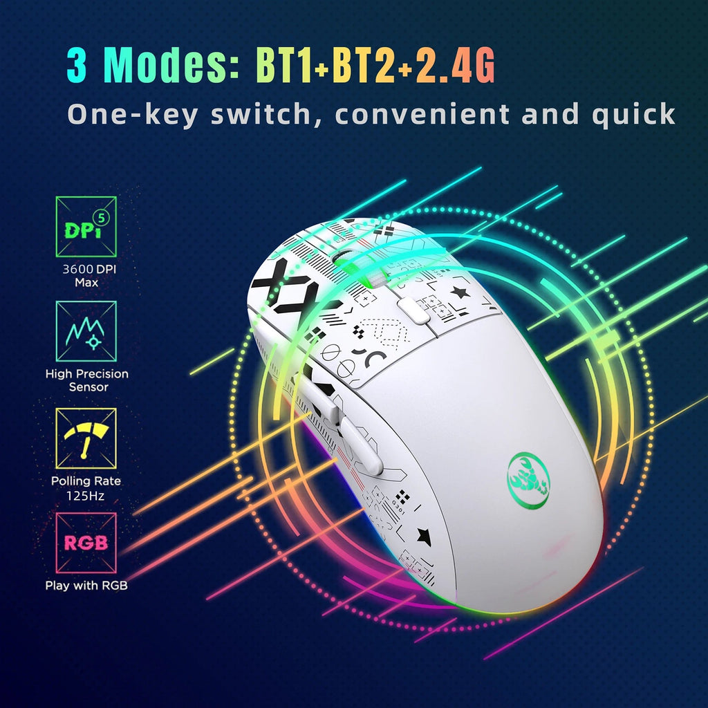 hxsj T90 Wireless RGB Gaming Mouse