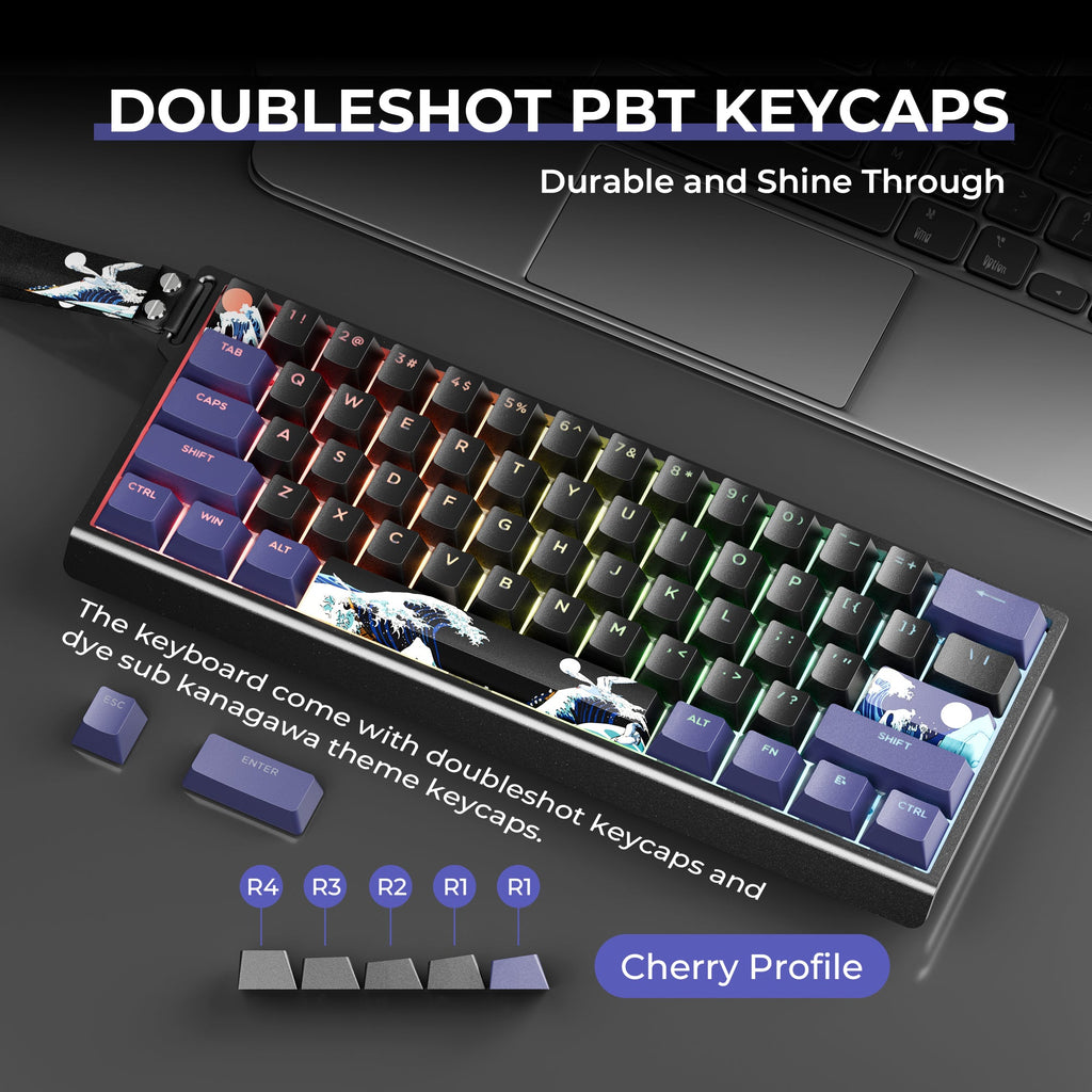 XVX H61 60% Aluminum RGB Mechanical Keyboard