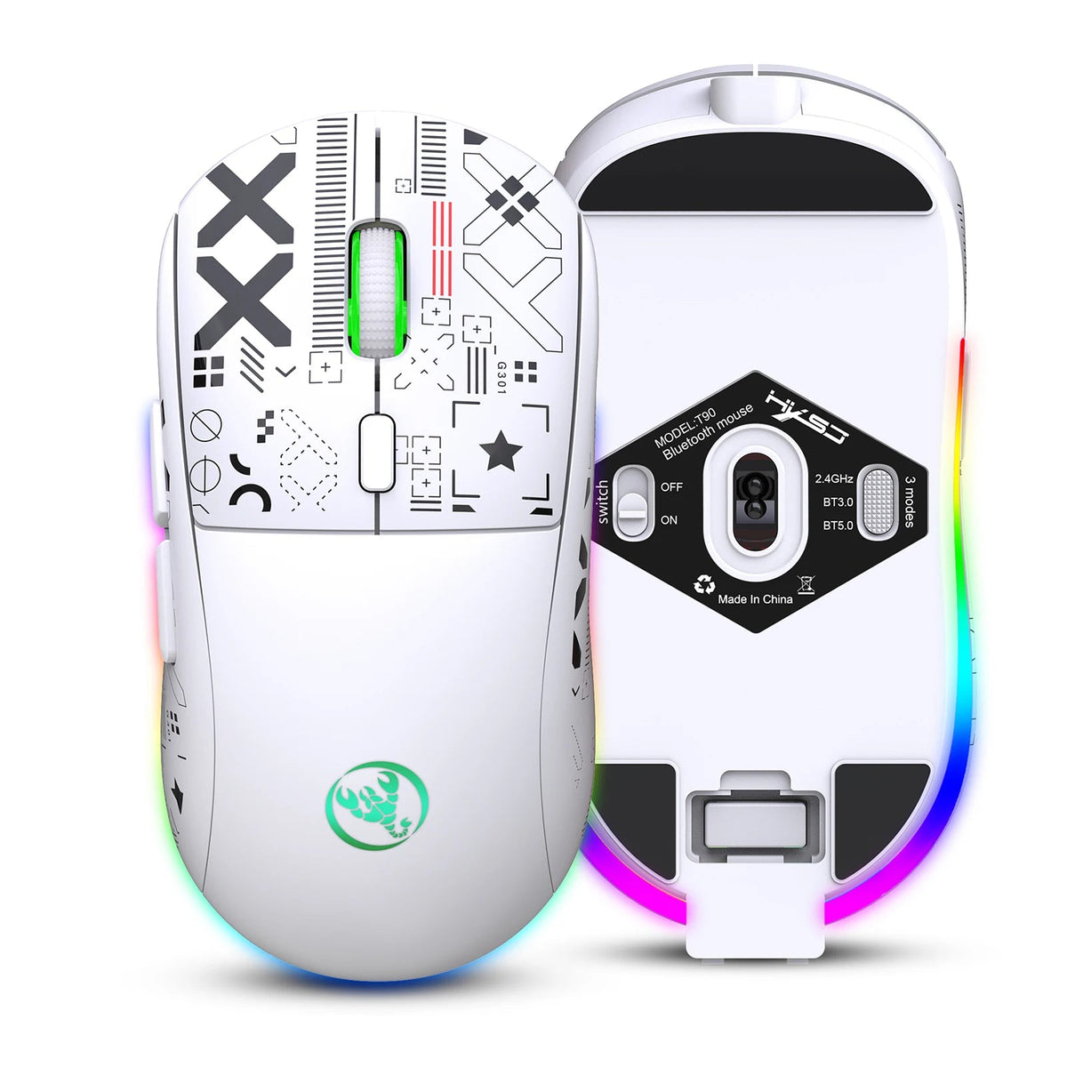 hxsj T90 Wireless RGB Gaming Mouse