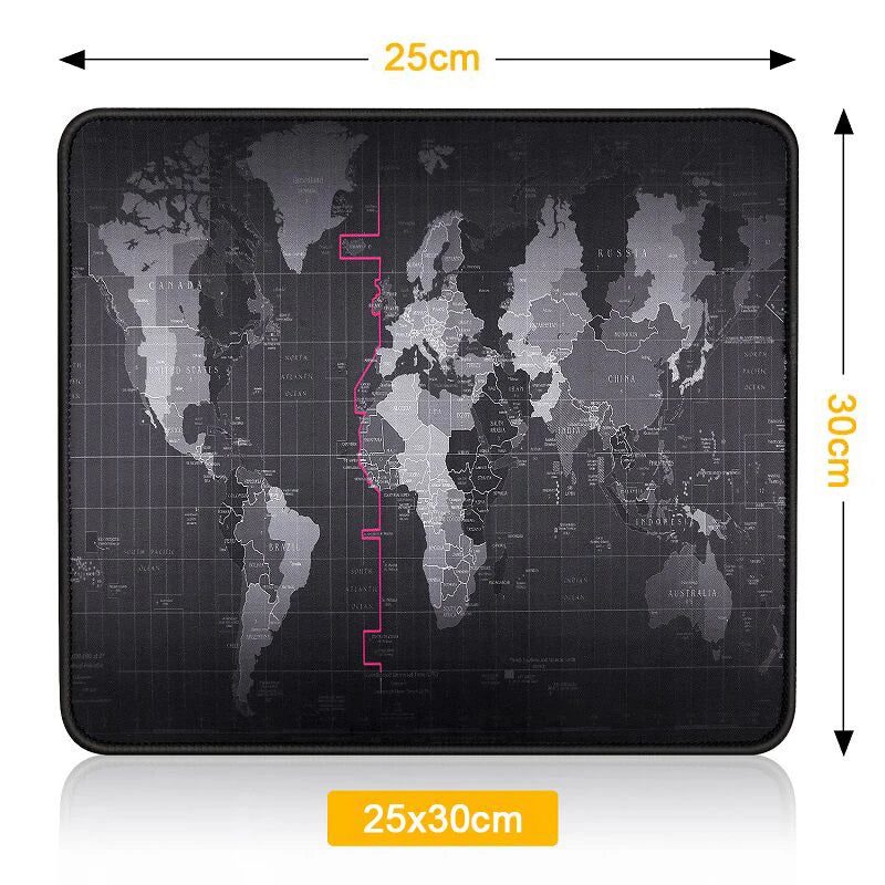 World Map Gaming Desk Mat (RGB and Non-RGB)