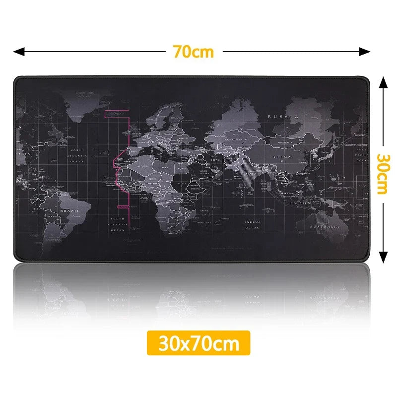 World Map Gaming Desk Mat (RGB and Non-RGB)