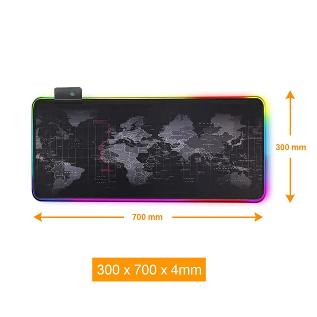 World Map Gaming Desk Mat (RGB and Non-RGB)