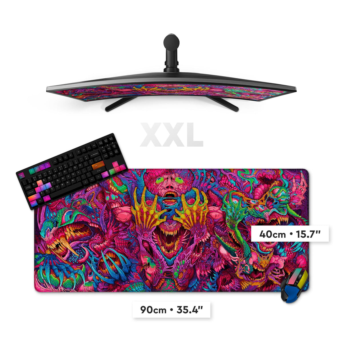 XXL Custom Gaming Desk Mat (35.4" x 15.7")