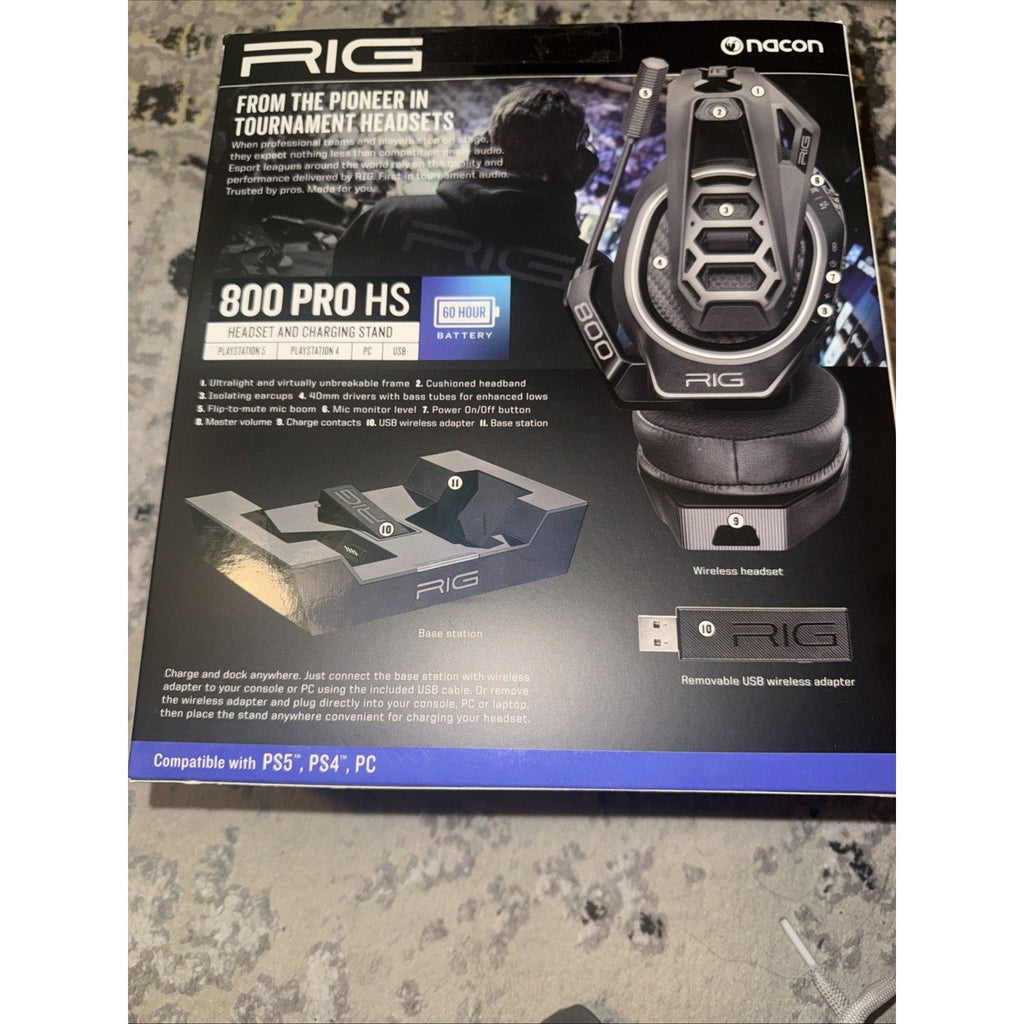 RIG 800 Pro HS Wireless Gaming Headset with Charging Stand