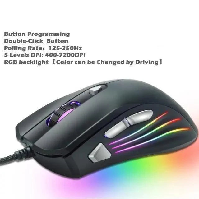 Ergonomic Wired RGB Gaming Mouse