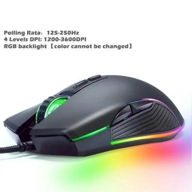 Ergonomic Wired RGB Gaming Mouse